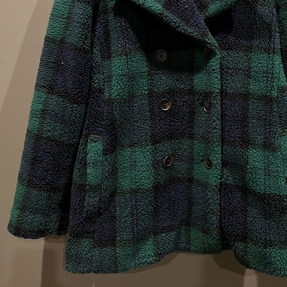 Plaid Teddy Jacket - Picture 2 of 3